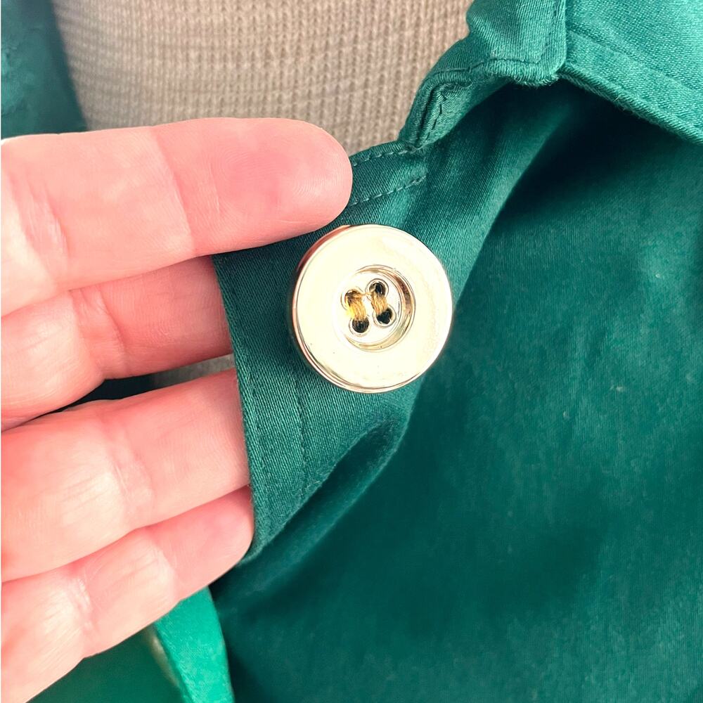 Vintage Size XS/S Womens Blazer Peplum Jacket Charter Club Holidays Green - Picture 8 of 12